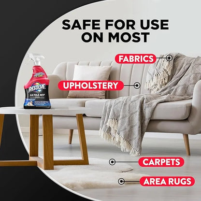 Ultra Pet Carpet Cleaner Spray for Removal of Pet Stains & Odors, 32 Oz