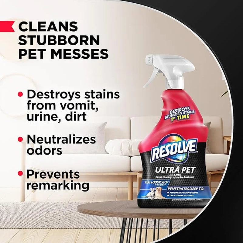 Ultra Pet Carpet Cleaner Spray for Removal of Pet Stains & Odors, 32 Oz