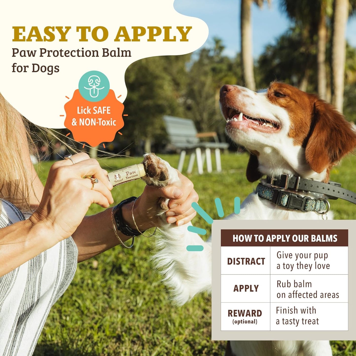 Pawtection Dog Paw Wax – Dog Paw Protection for Hot Pavement, Sand, Asphalt & Trails, Waxy Barrier Balm for Summer Walks, Hiking Days, Non-Toxic, and Lick Safe, 0.15 Oz Stick